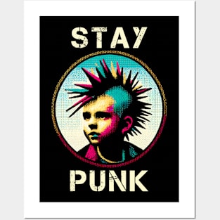 Stay Punk Classic Tee – Retro Punk Rocker T-Shirt with Attitude Posters and Art